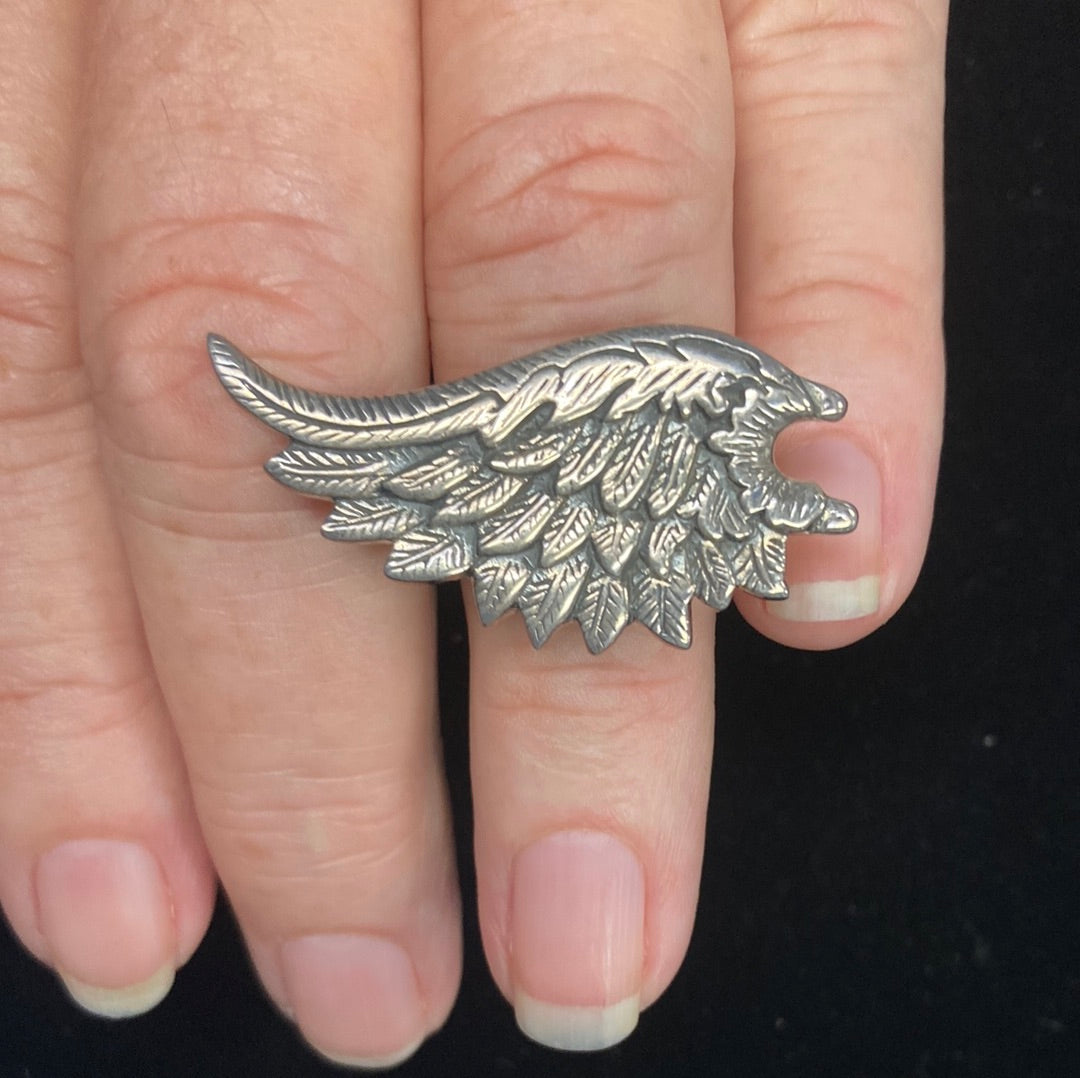 Ring Single Wing Sterling Silver - GDE683R