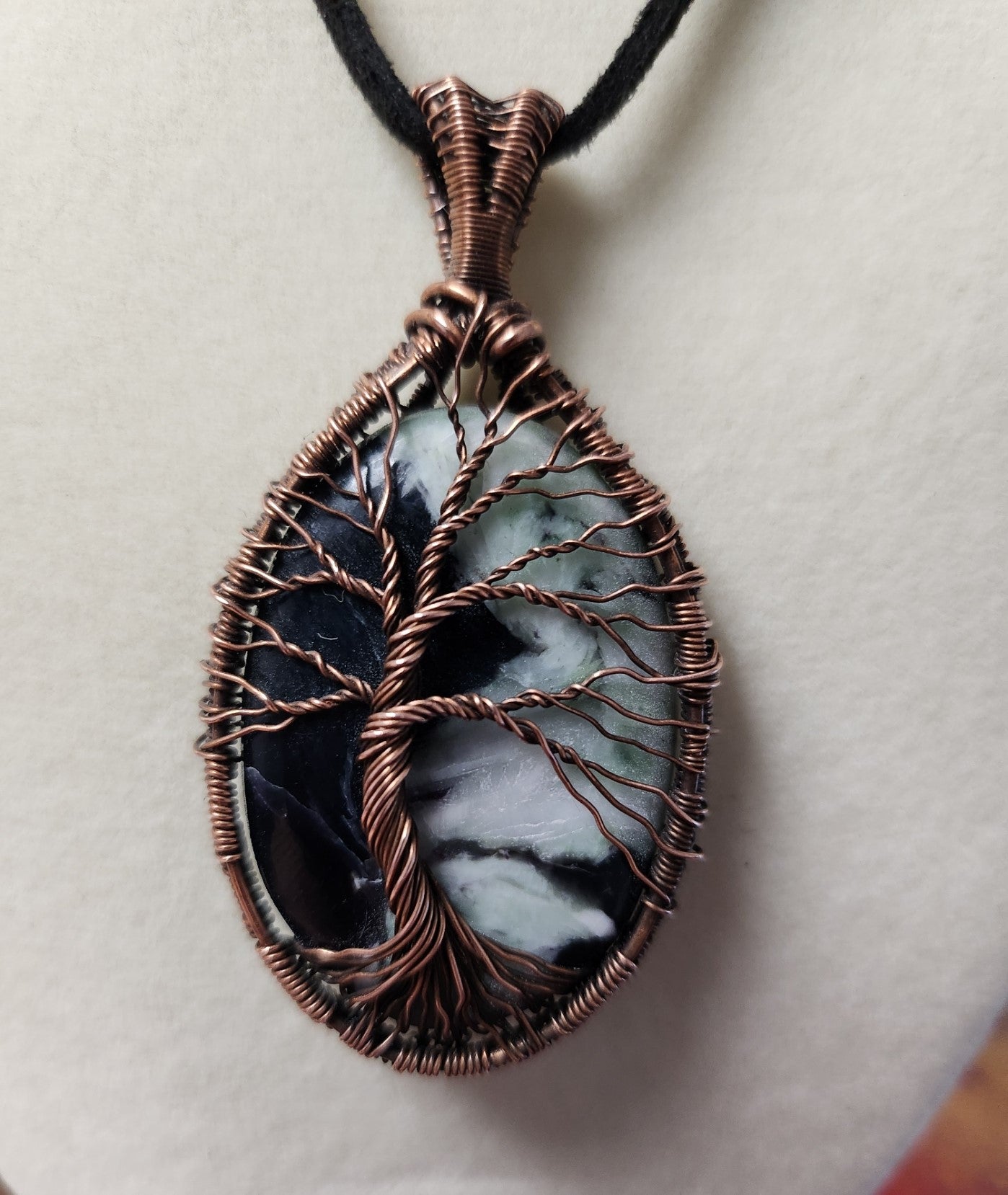 Kammererite Tree of Life Copper Wrap Necklace-One of a Kind