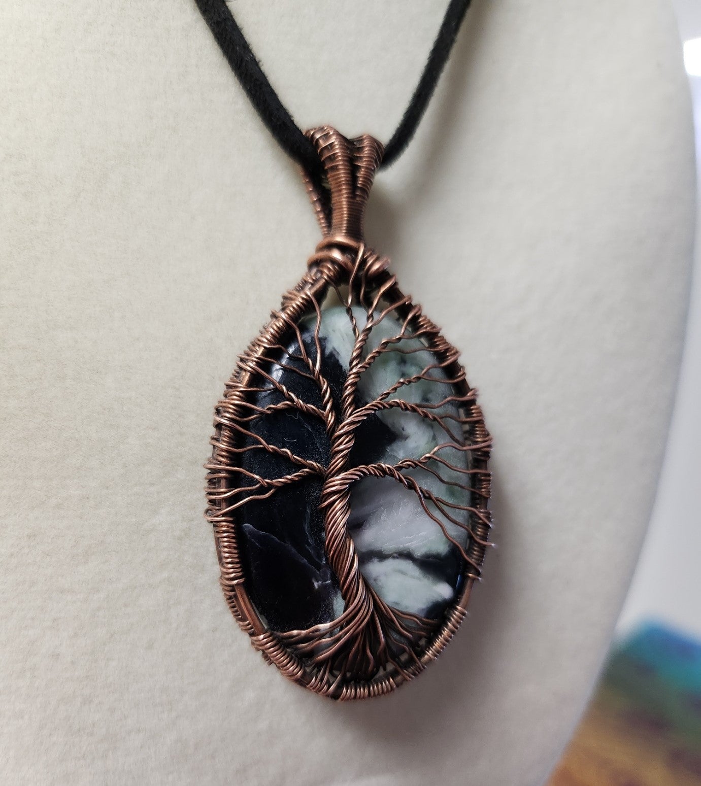 Kammererite Tree of Life Copper Wrap Necklace-One of a Kind