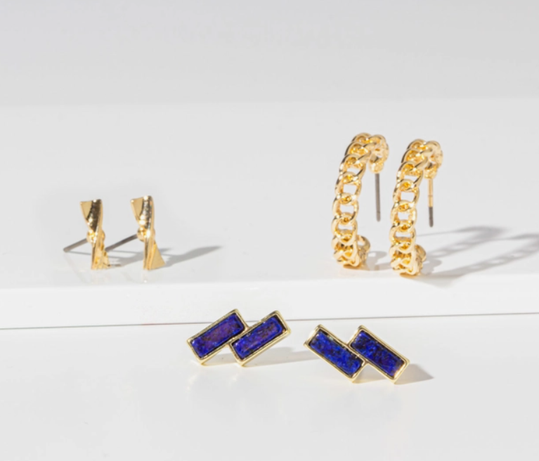 Lapis Lazuli Mix & Match Post Earrings