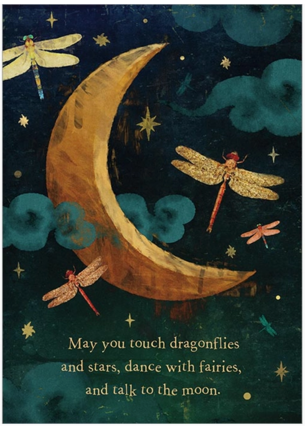 May You Touch Dragonflies Birthday/Greeting Card, Inside:  Magical Birthday Wishes To You