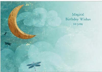 May You Touch Dragonflies Birthday/Greeting Card, Inside:  Magical Birthday Wishes To You