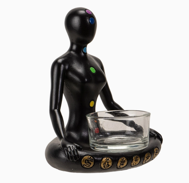 Meditational Chakra Yoga Candleholder