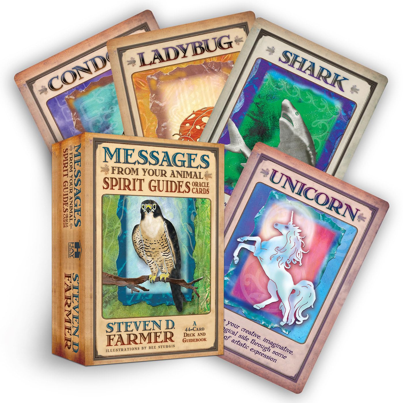 Messages from Your Animal Spirit Guides Oracle Cards: A 44-Card Deck and Guidebook by Steven D. Farmer PhD (Author)