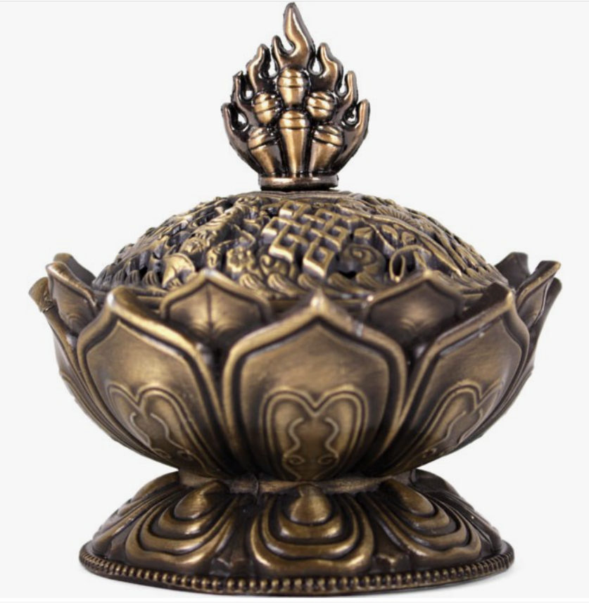 Metal Lotus Incense Cone Holder