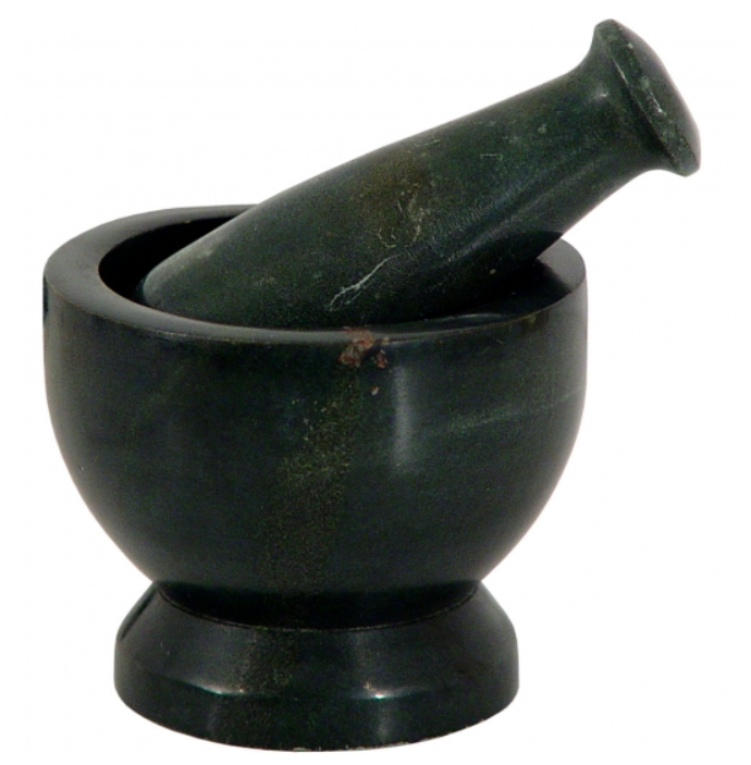 3" Black Soapstone Mortar and Pestle Set