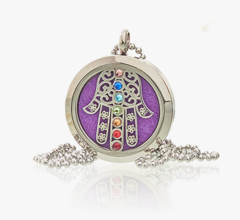 Hamsa Aromatherapy Diffuser Necklace for Essential Oils