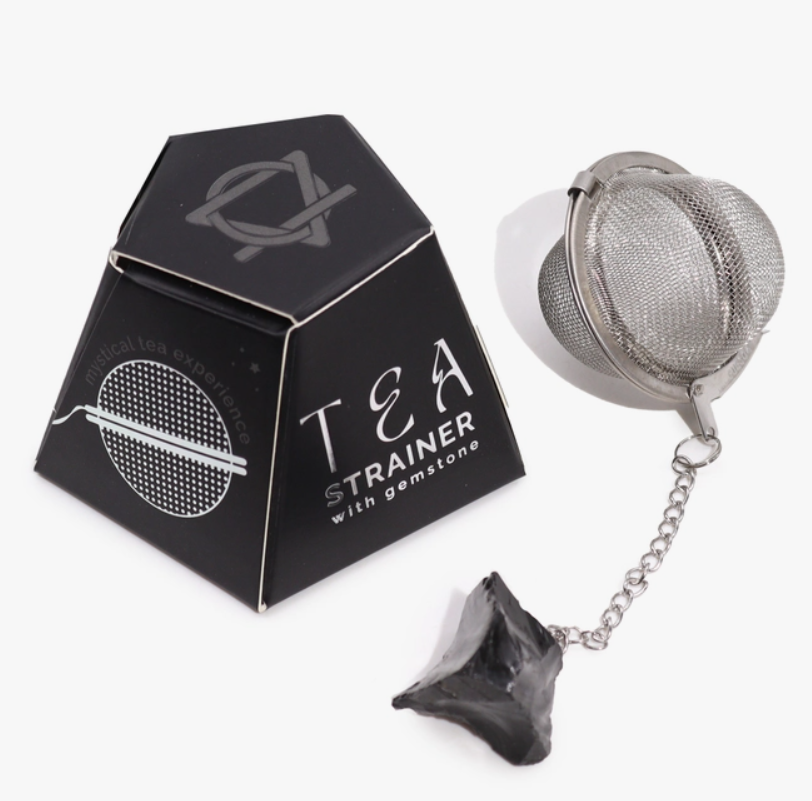 Black Obsidian Raw Crystal Tea Infuser