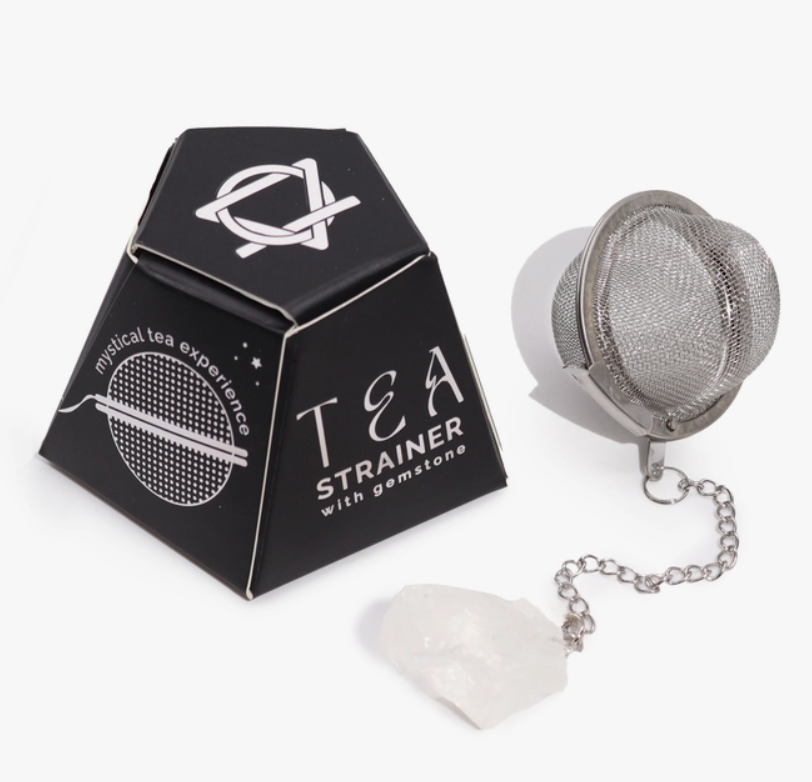 Clear Quartz Raw Crystal Tea Infuser