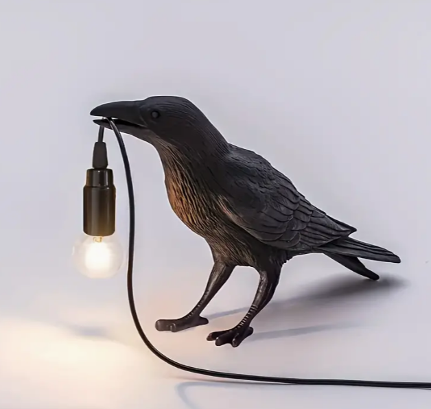 Raven/Crow Gothic Lamp