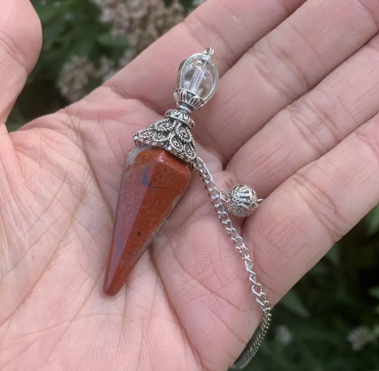 Red Jasper Pendulum Reiki Hexagonal