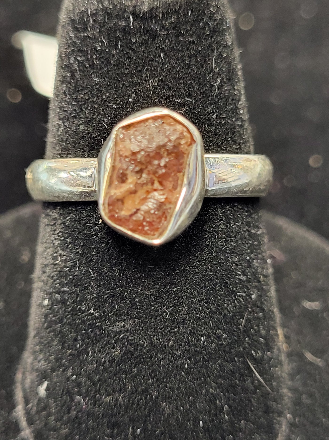 Sunstone Freeform Ring 925 Sterling Silver Size 7