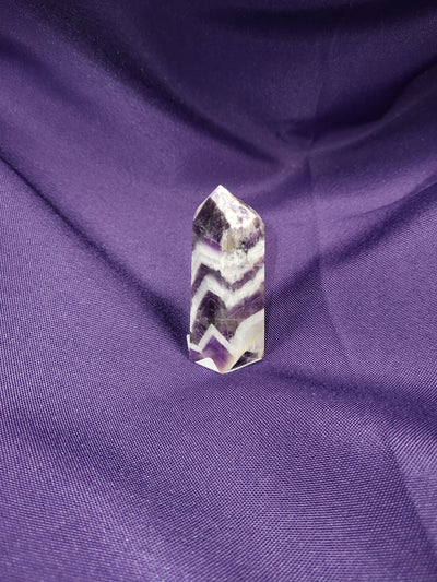 Chevron Amethyst Tower Point Natural Raw