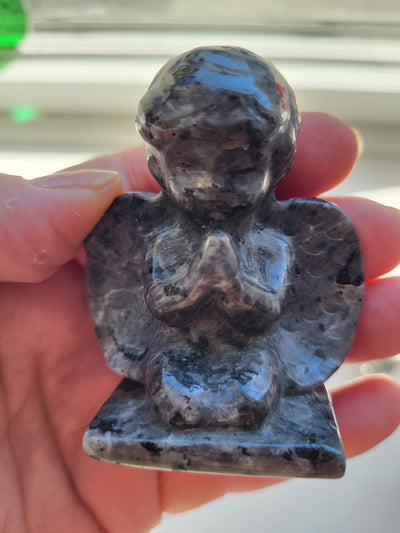 Cherub Larvikite Figurine 2.68"