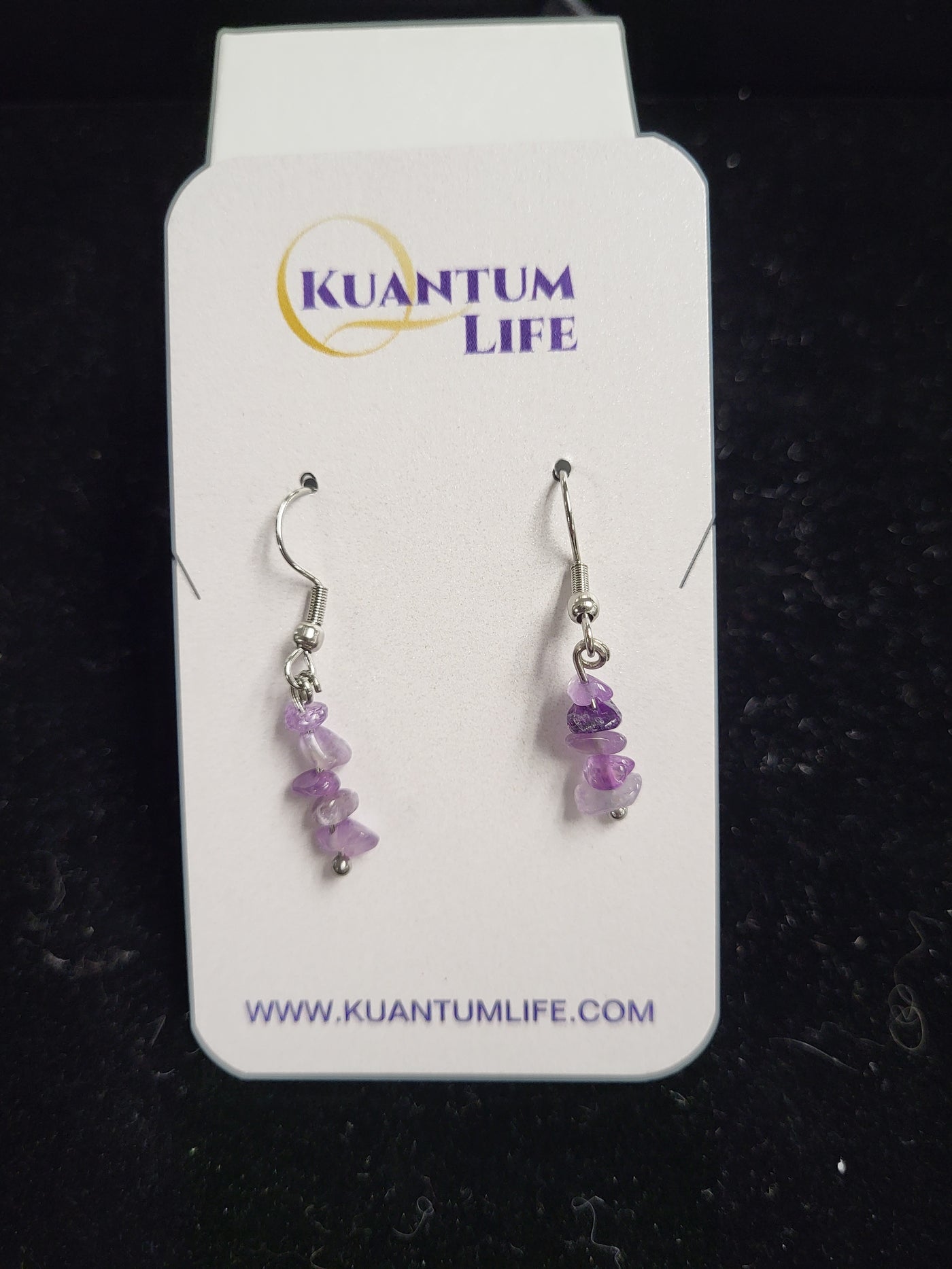 Amethyst Chip Earrings