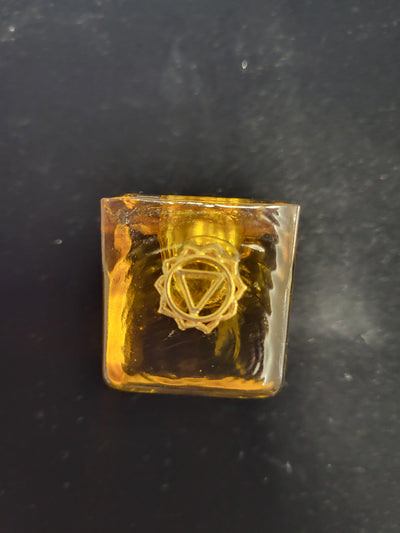 Solar Plexus Chakra Mini Candle Holder -Glass