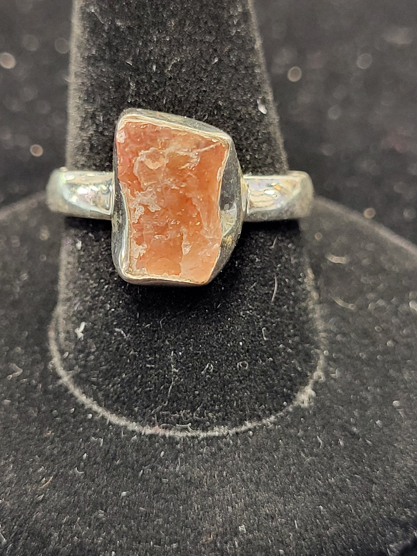 Sunstone Freeform Ring 925 Sterling Silver Size 9