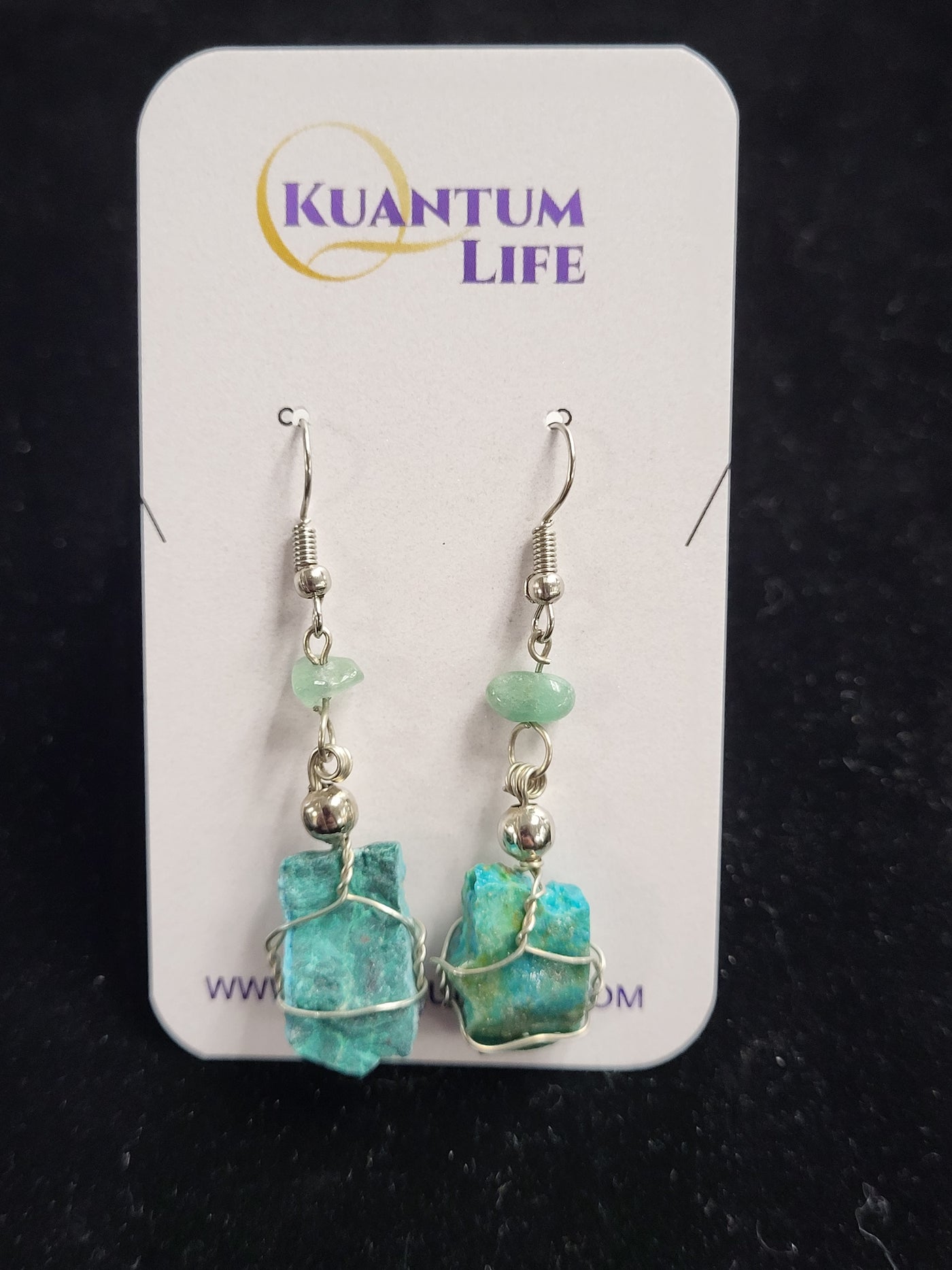 Turquoise Wire Wrap Earrings