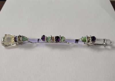 WELLBING Crystal Wand - Medium Amethyst Chrysoprase Citrine
