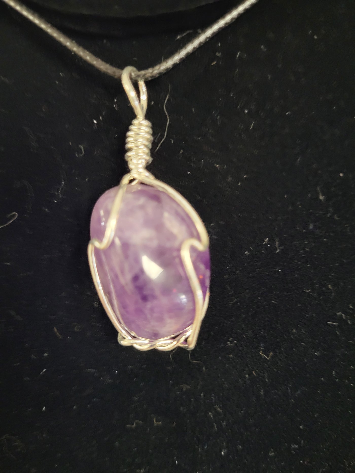 Amethyst Wire Wrap Pendant & Necklace