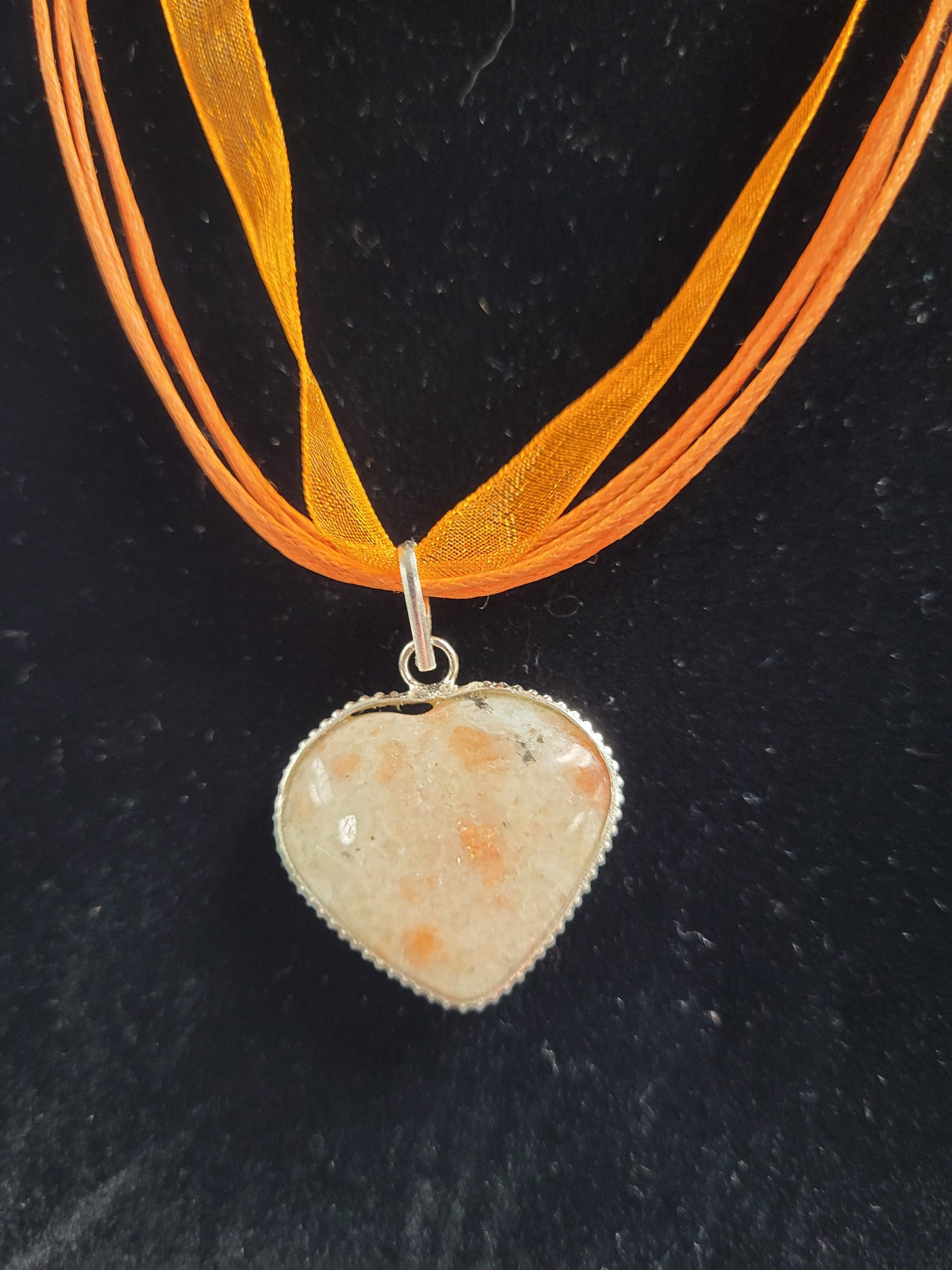 Sunstone Heart Pendant & Necklace