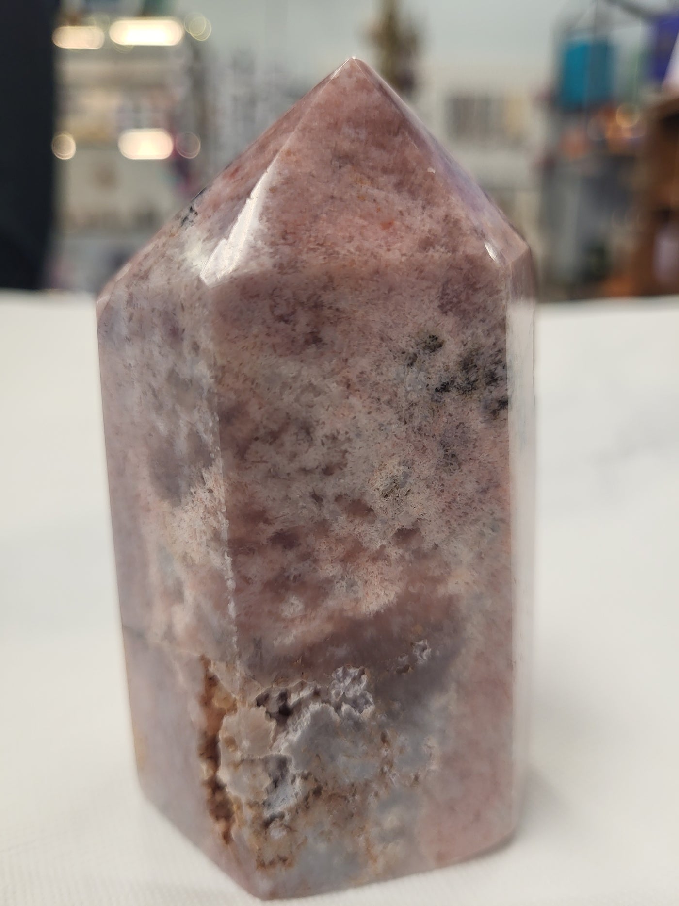 (A) Pink Amethyst Tower 3.75"H