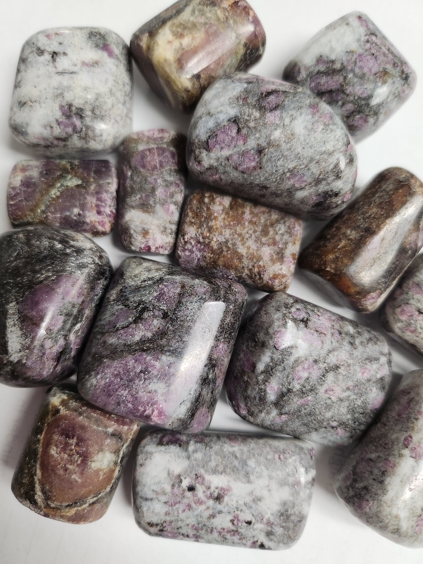 Pink Garnet / Spinel Matrix - Tumbled