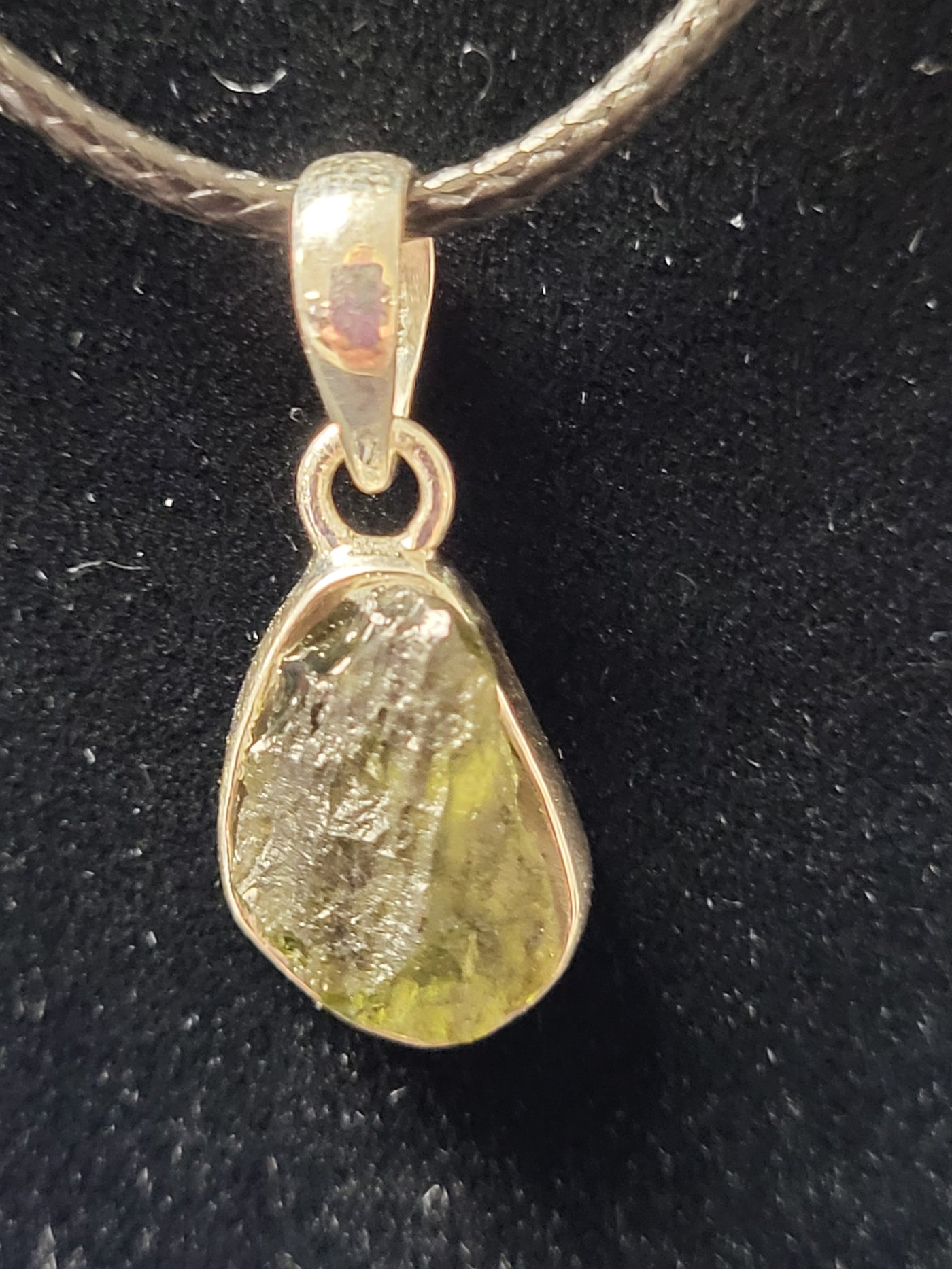 Moldavite Sterling Silver Pendant 1.83g