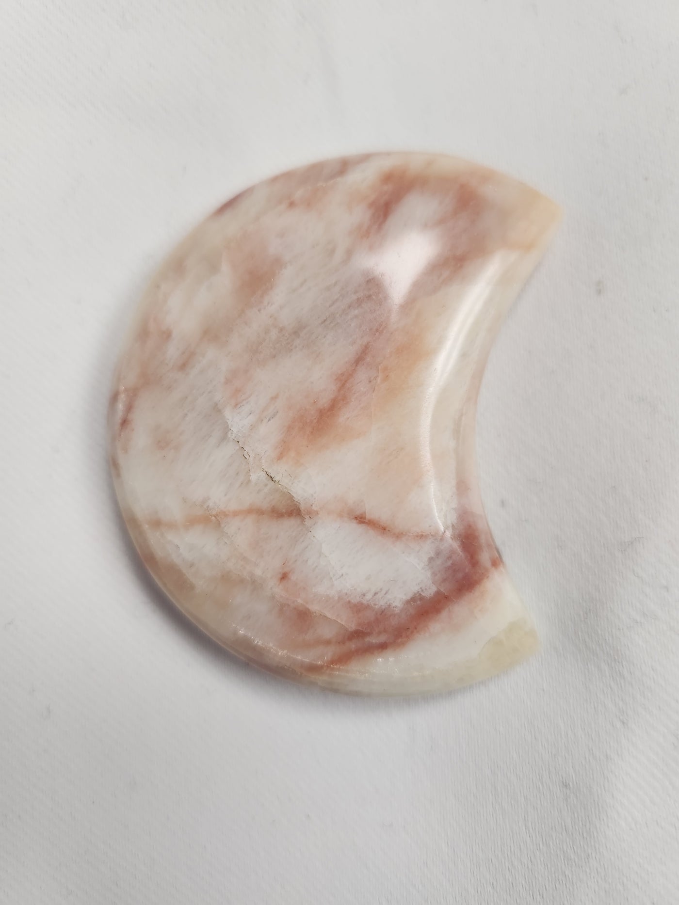 Moonstone Moon Carved Crystal (2.25")