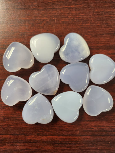 1.25" Chalcedony Heart Shape Crystal