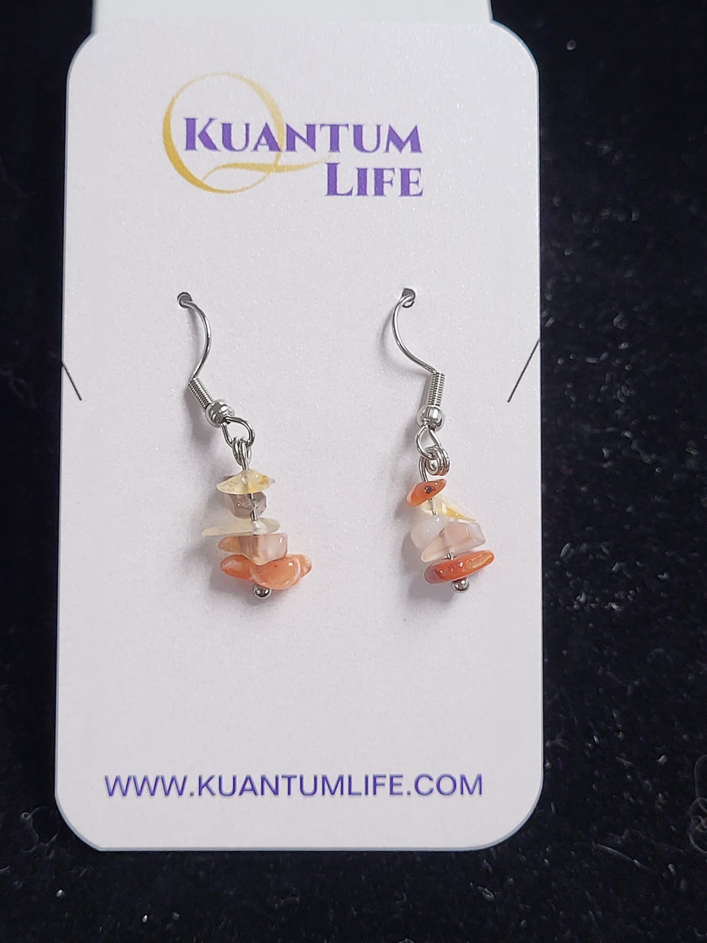 Carnelian Chip Earrings