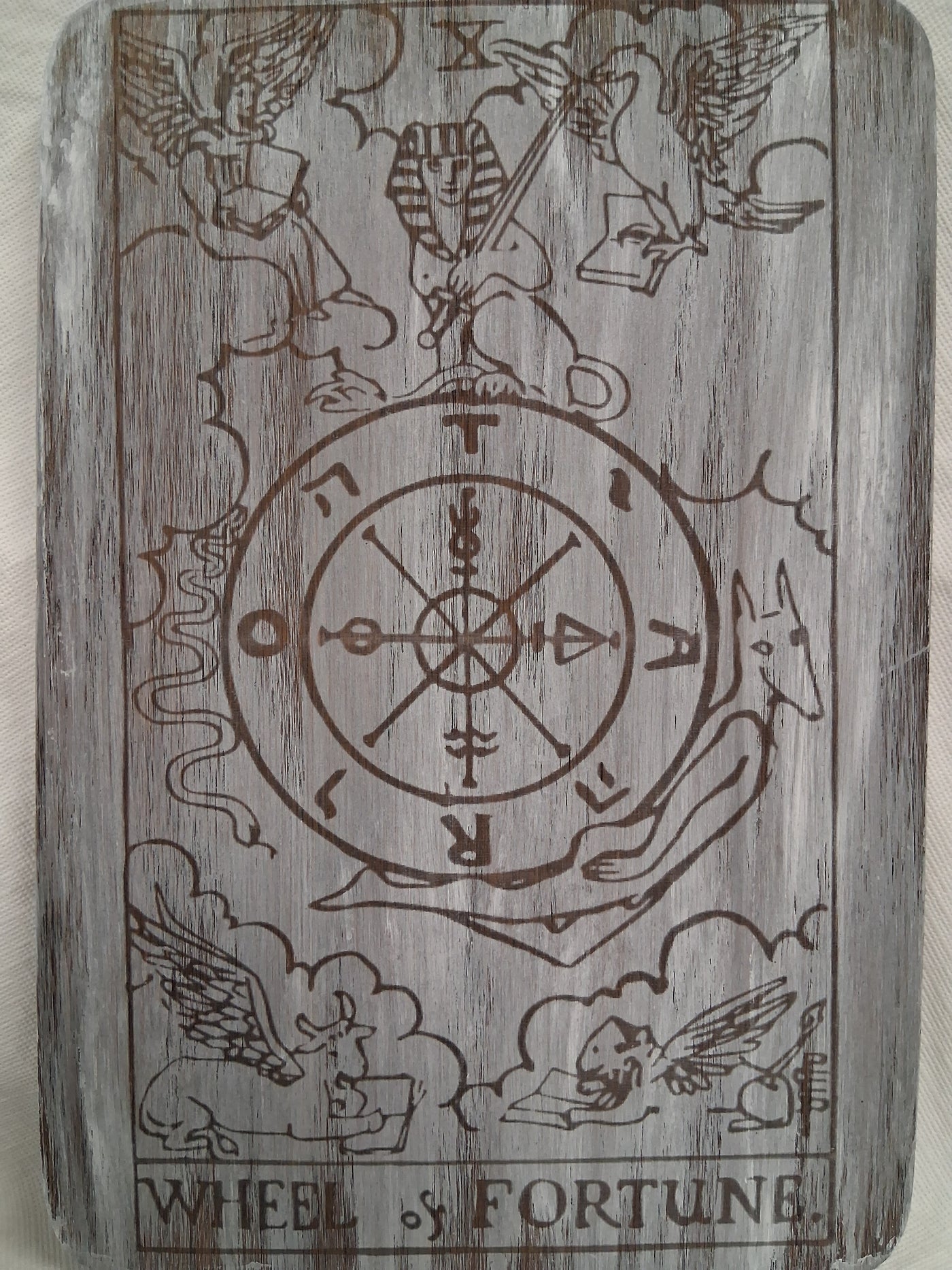 "Wheel of Fortune" Vision Board Wood Etched Handcrafted Locally by Cassie