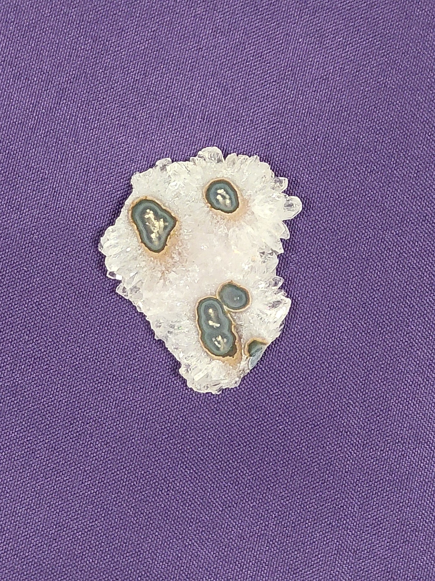 Druzy Geode Slice Natural Raw Edge Polished Sides