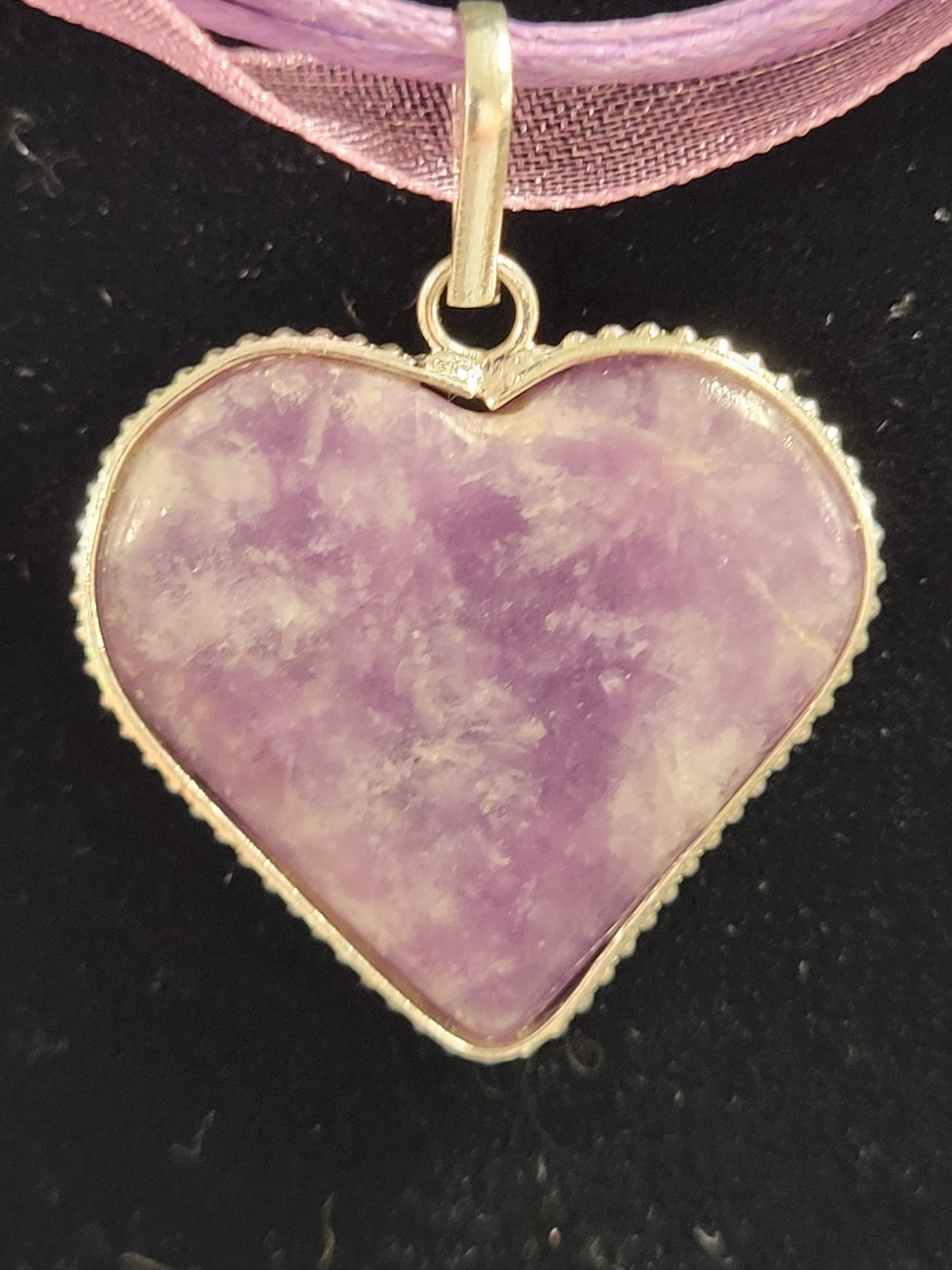 Amethyst Heart Pendant & Necklace