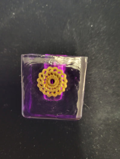 Crown Chakra Mini Candle Holder -Glass