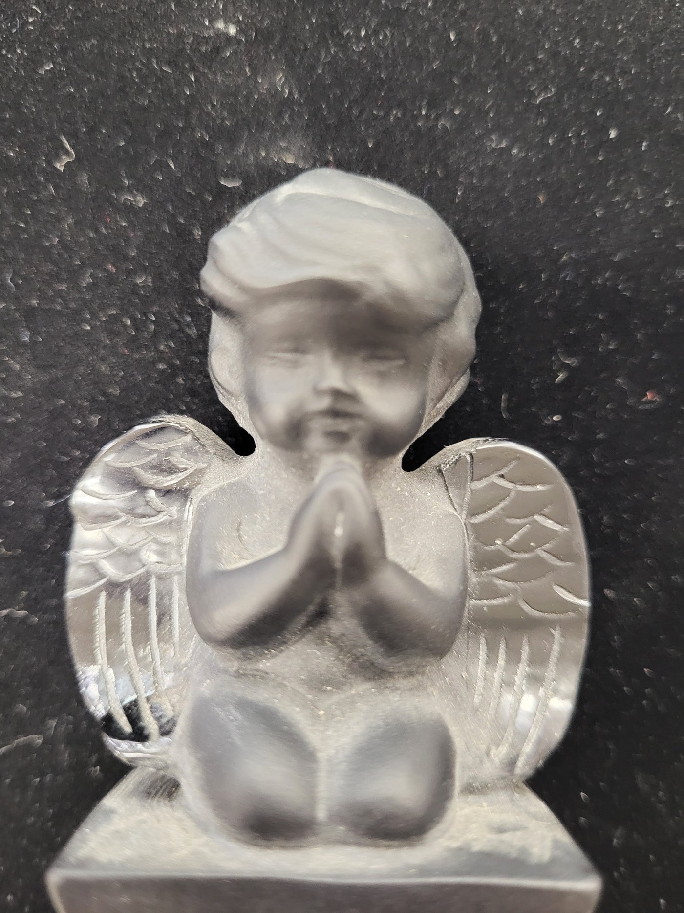 Cherub Obsidian Figurine 2.68"