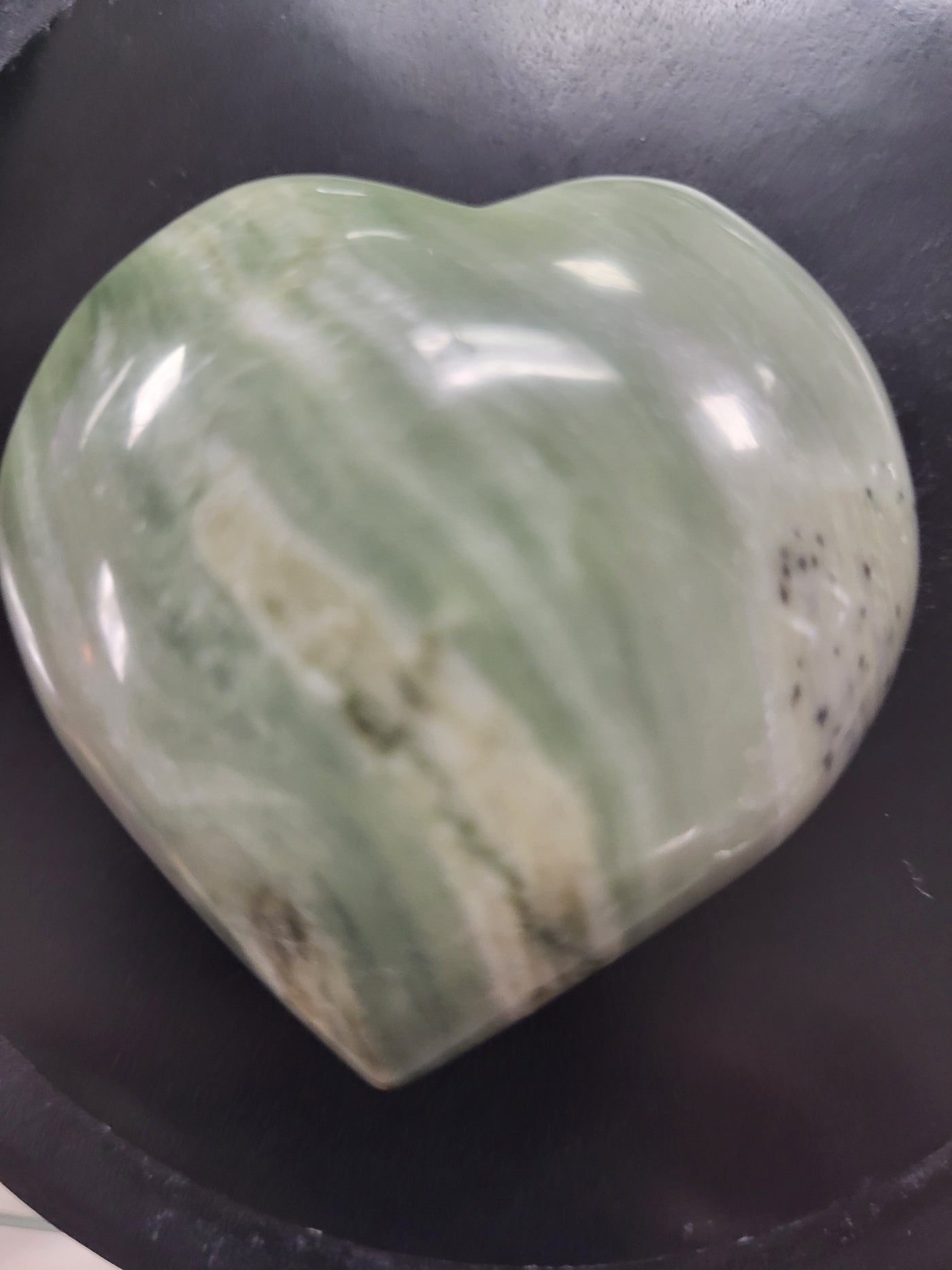 Banded Serpentine Carved Heart