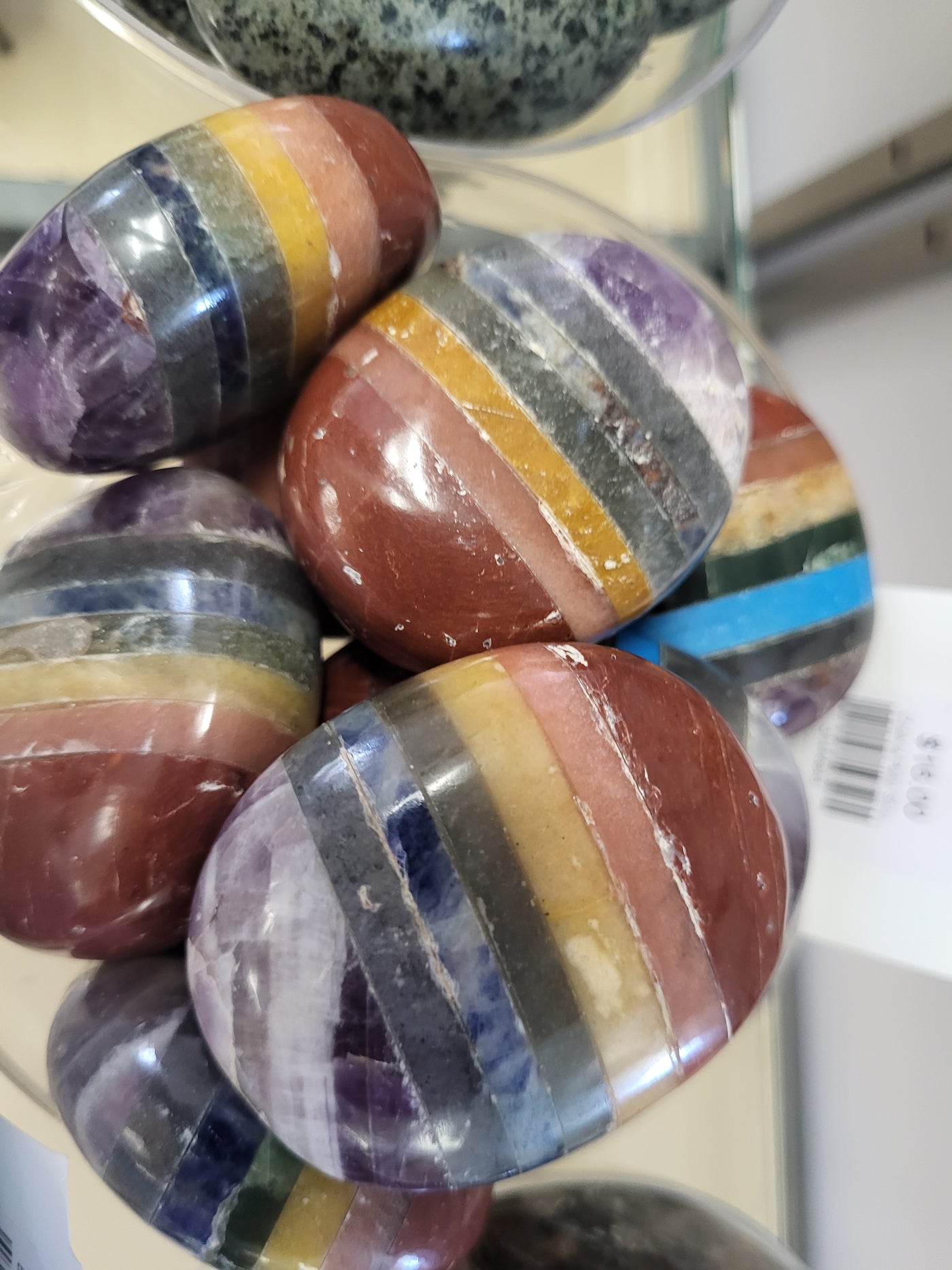 Chakra Palm Stone (7 Stacked Crystals)