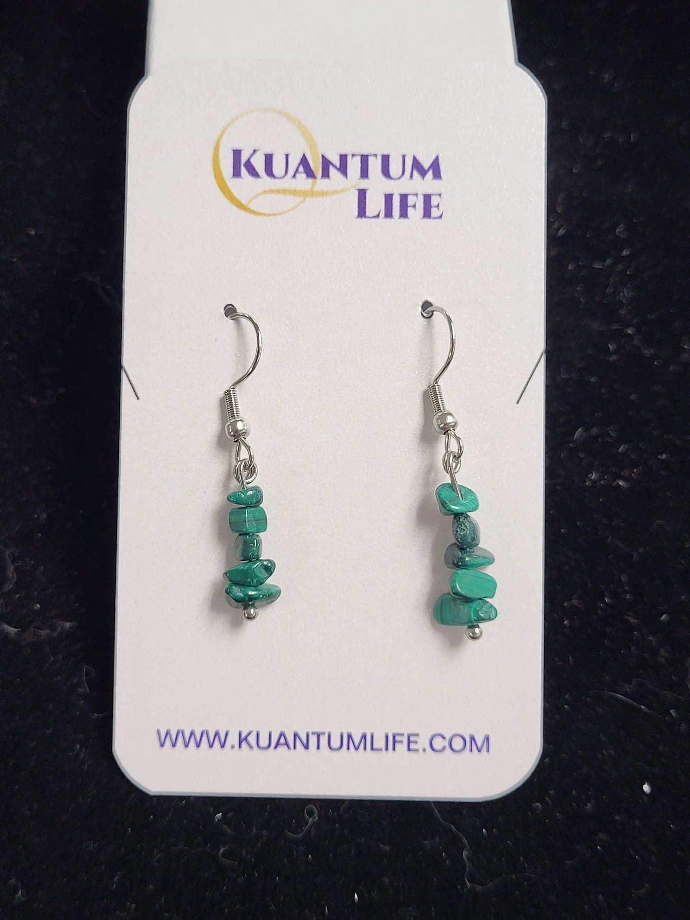 Malachite Chip Earrings