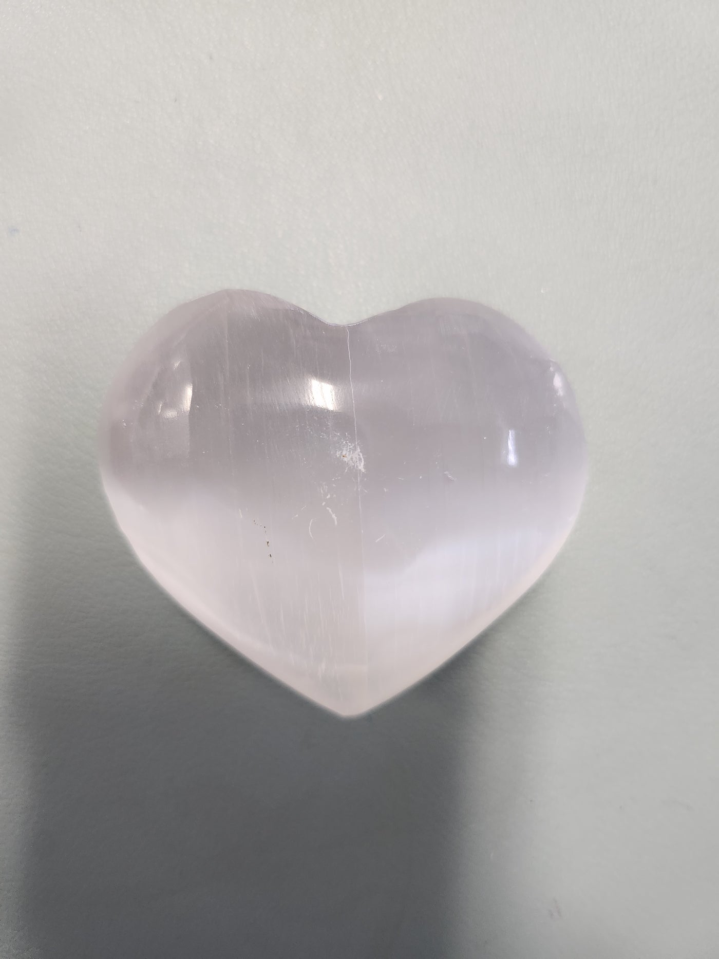 Selenite Heart Carved (approx 3")