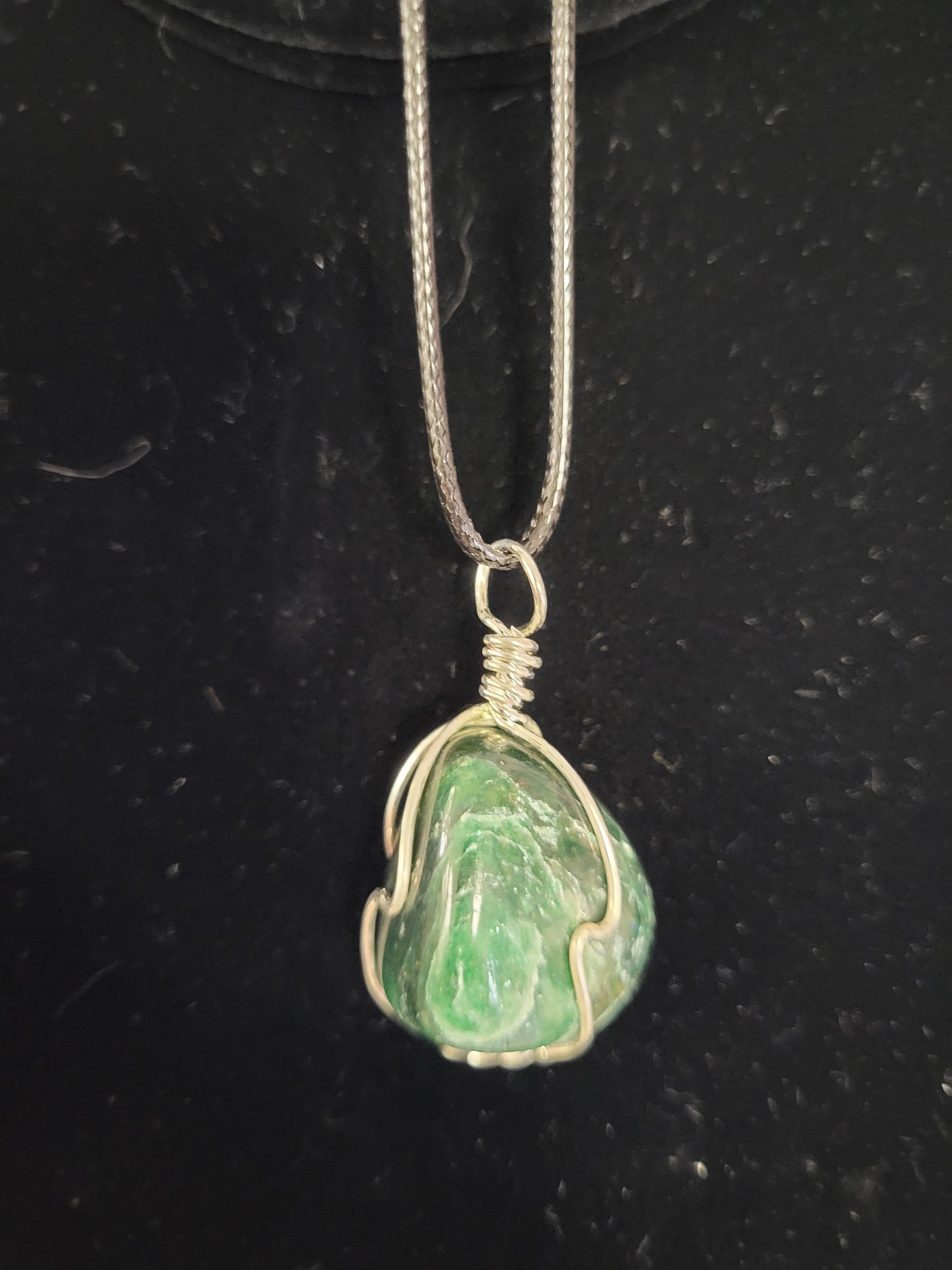 Fuchsite Wire Wrap Pendant & Necklace