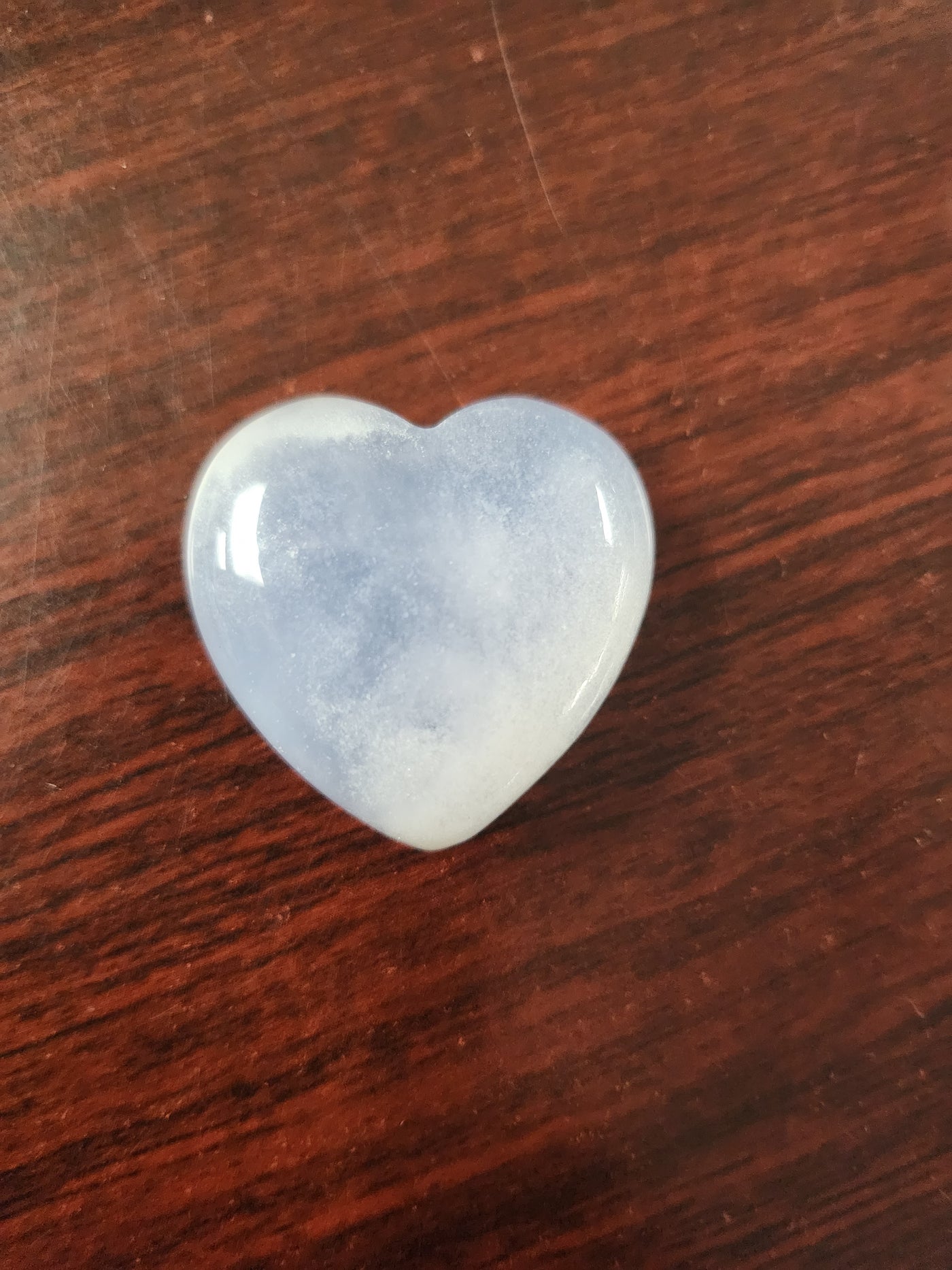 1.25" Chalcedony Heart Shape Crystal