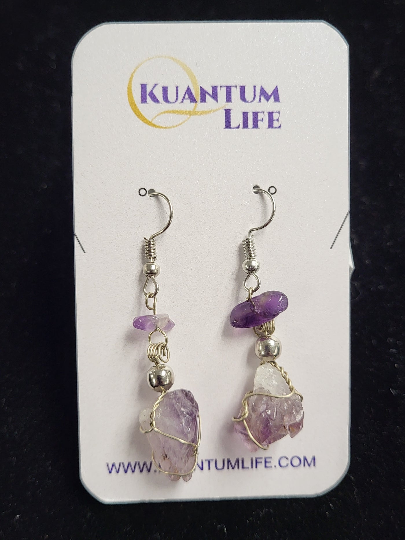 Amethyst Wire Wrap Earrings