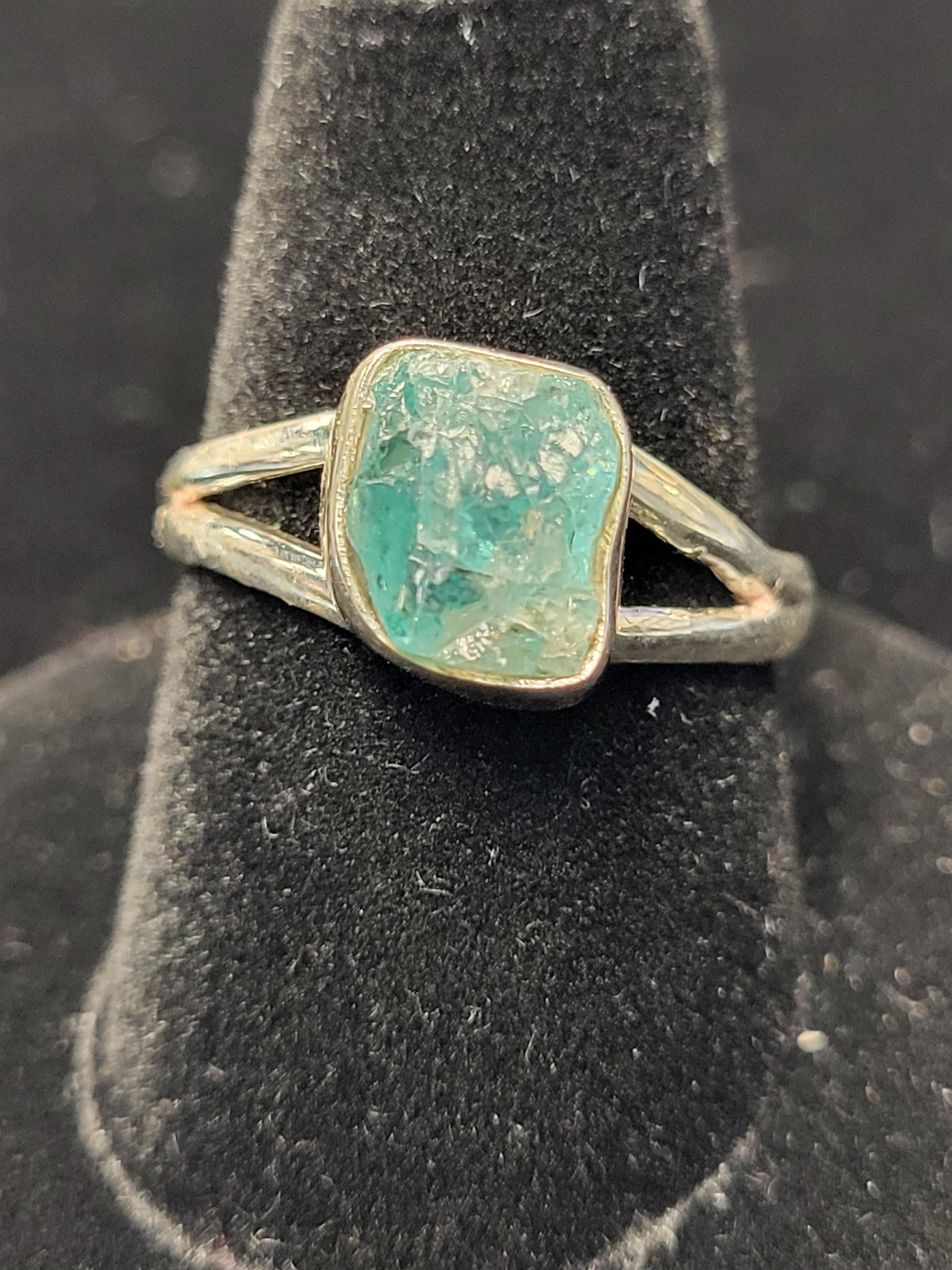 8 Apatite Freeform Ring 925 Sterling Silver Size 8