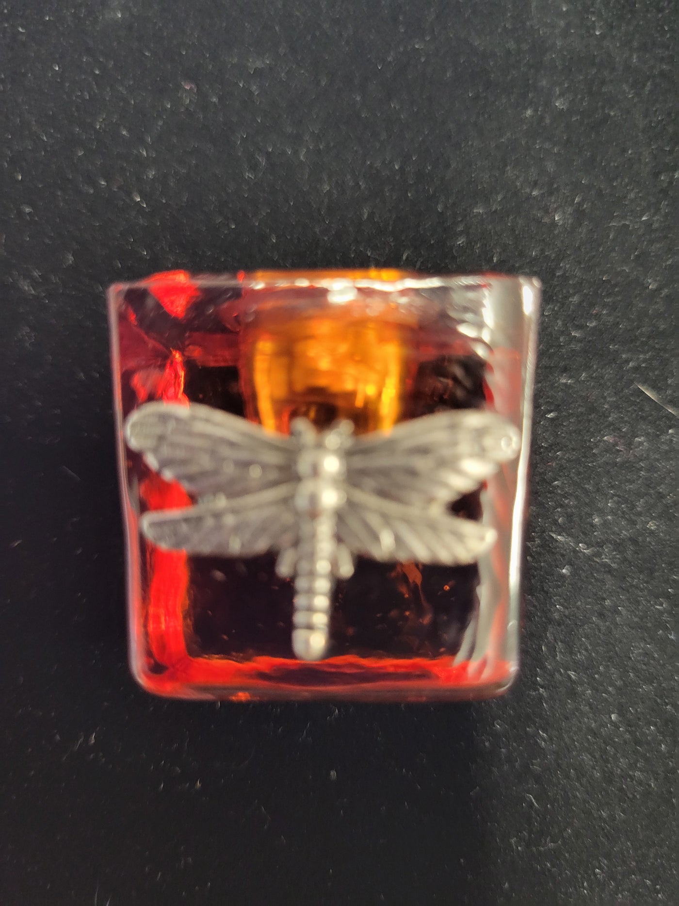 Dragonfly Mini Candle Holder -Glass