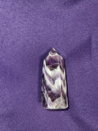 Chevron Amethyst Tower Point Natural Raw