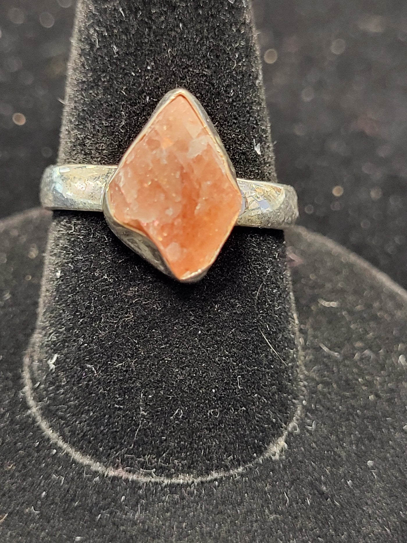 Sunstone Freeform Ring 925 Sterling Silver Size 8