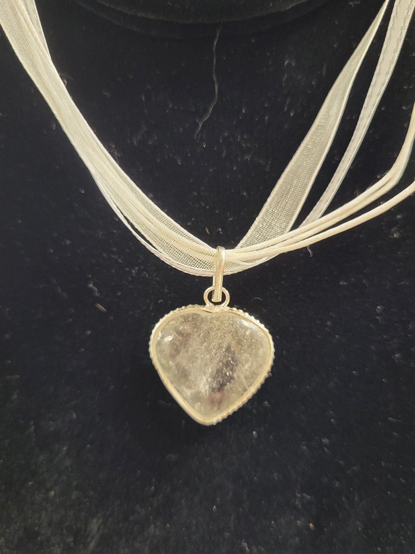 Clear Quartz Heart Pendant & Necklace