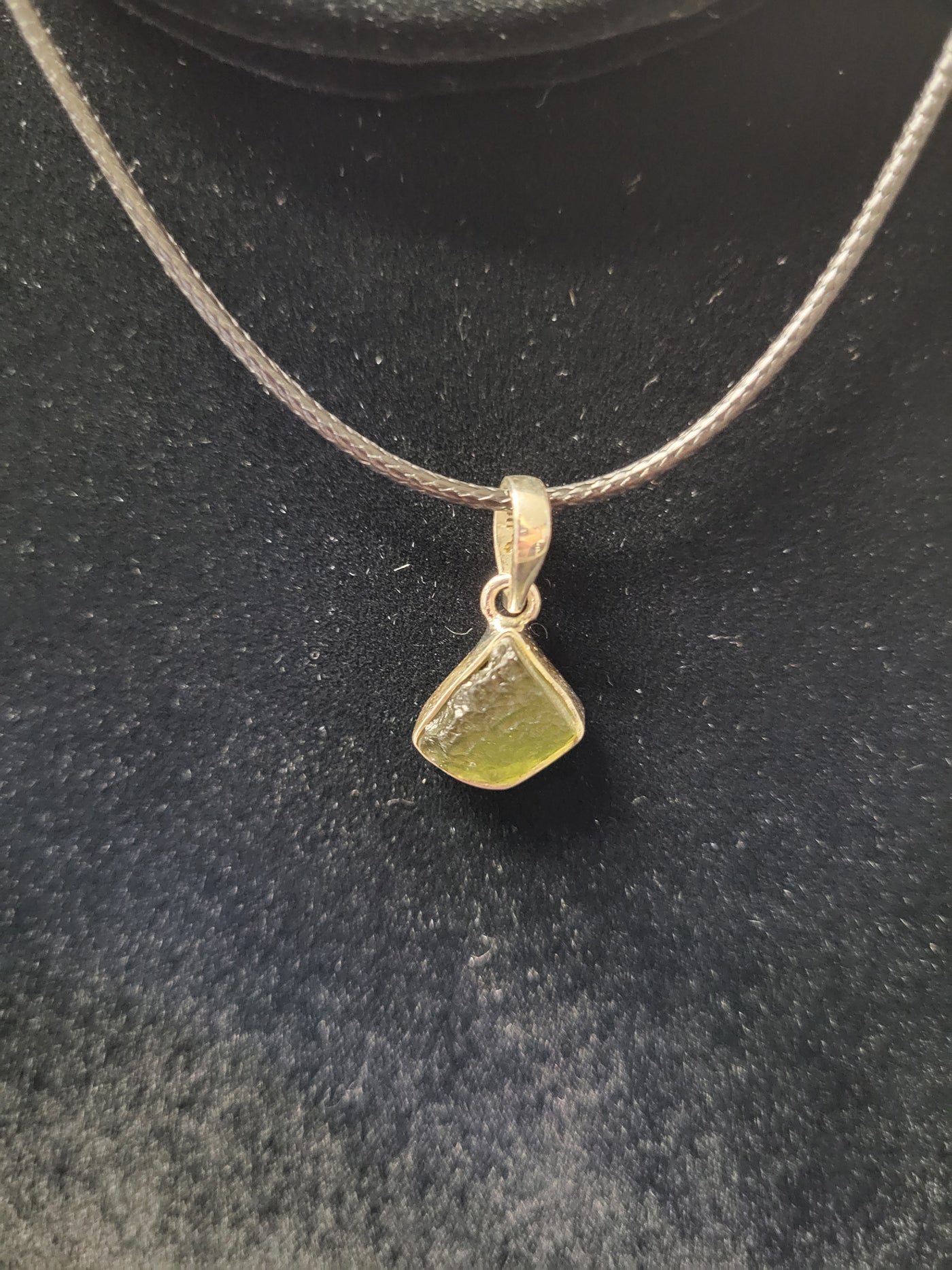 Moldavite Sterling Silver Pendant 1.89g