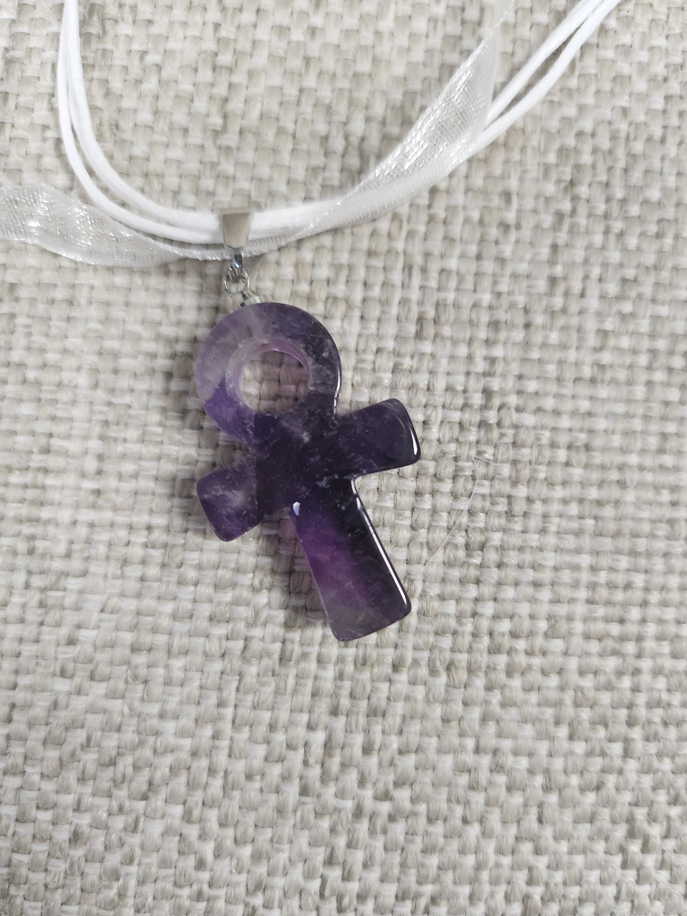 Amethyst Ankh Pendant & Necklace